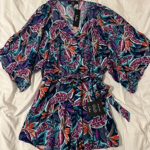 Lulu's Tropical Leaf Print Dress